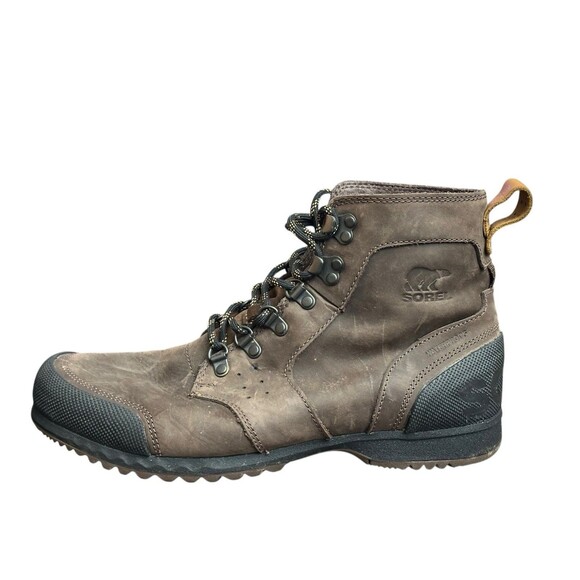 Sorel Boots Mens 10 Ankeny Black Leather Waterproof Ankle Snow Hiking Winter - Picture 12 of 15